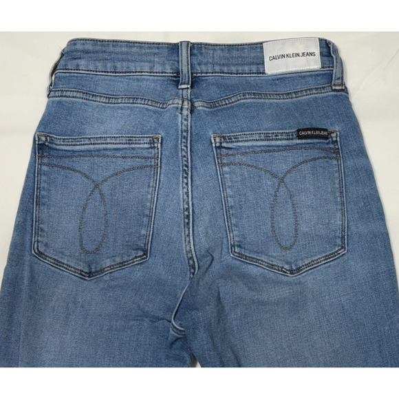 Calvin Klein Jeans Womens 28 x 28 Blue Slim Fit Med Rise Skinny CKJ 010 - Picture 8 of 10